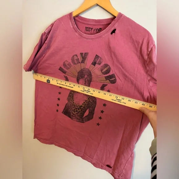 Men’s lucky brand Iggy Pop Graphic Tee xl distressed punk rock music - Picture 7 of 8